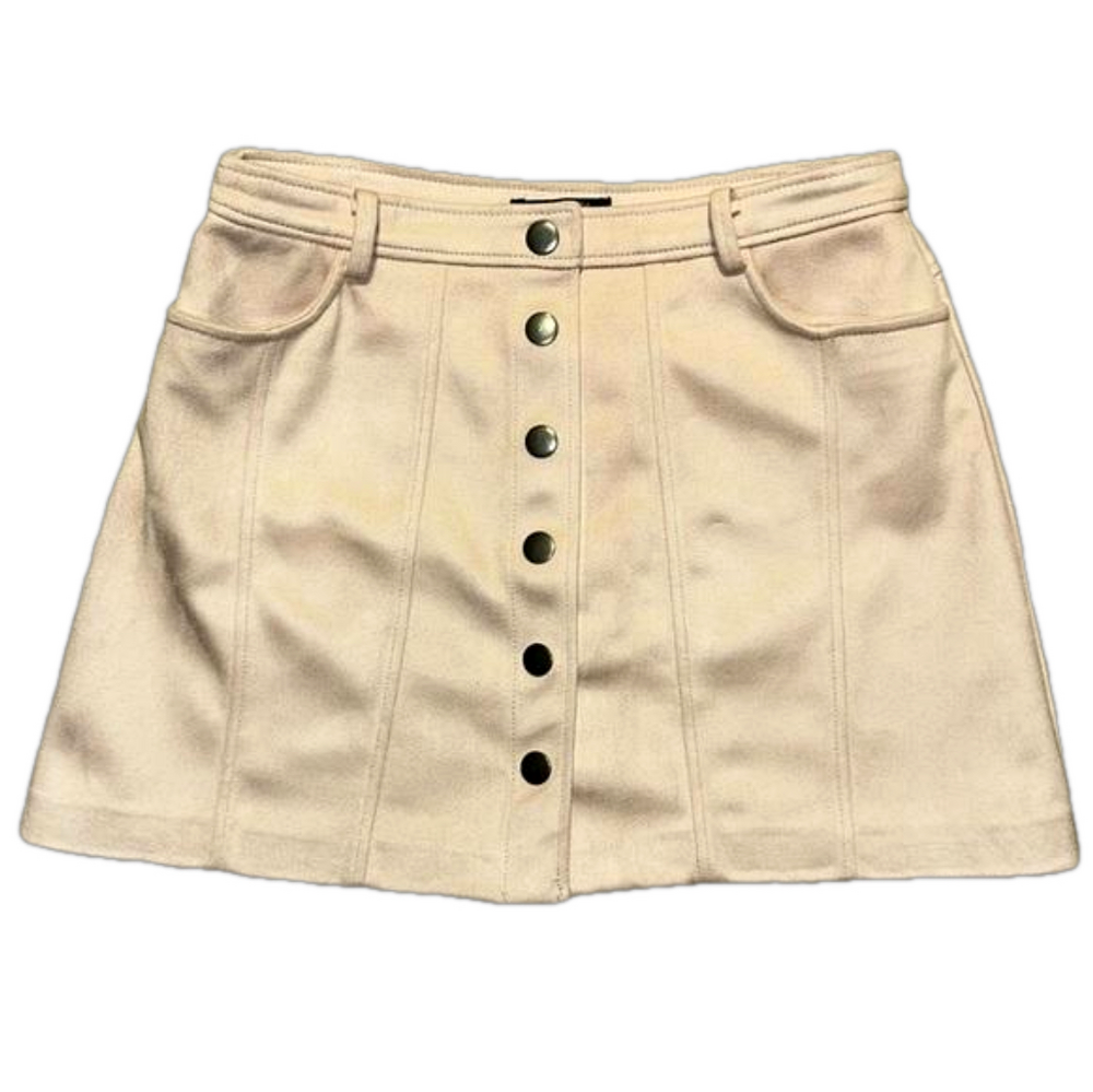 Zara Faux Suede Pink Mini Skirt: Size M